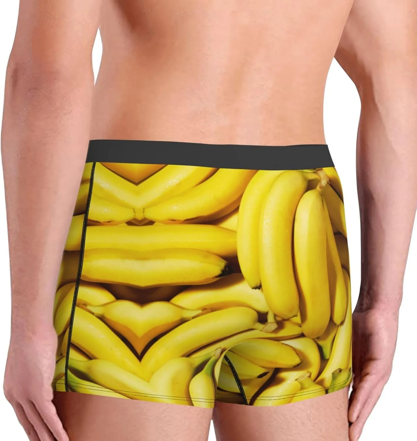 Mens Boxer Briefs Comfortable Breathable Underwear (Popcorn,)