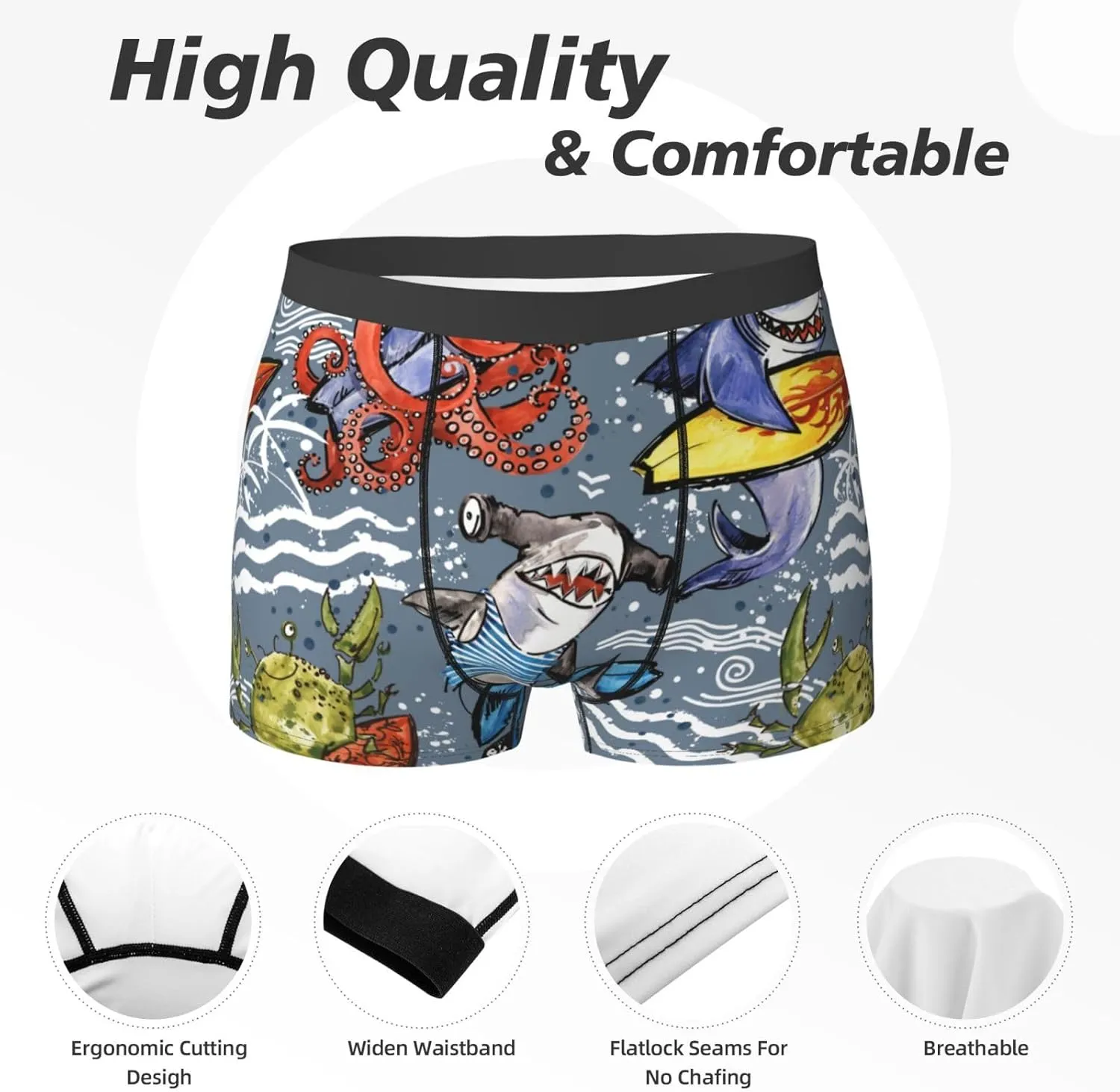 Men'S Boxer Briefs Soft Breathable Stretch Underwear