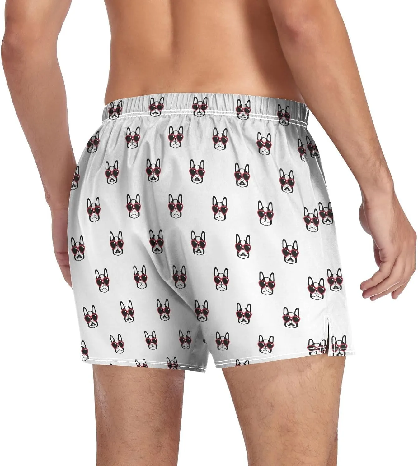 Men's Boxer Shorts Lounge Breathable Underwear for Men Casual Boxer Breathable Soft Pattern Printed Briefs