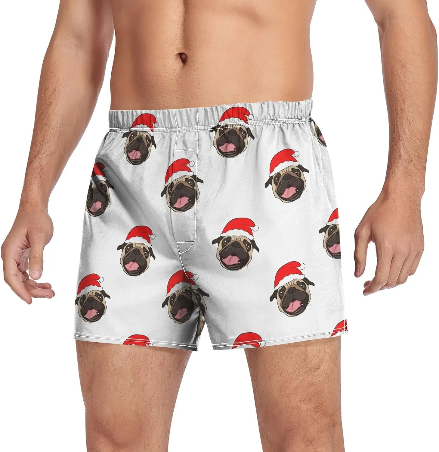 Men's Boxer Shorts Lounge Breathable Underwear for Men Casual Boxer Breathable Soft Pattern Printed Briefs