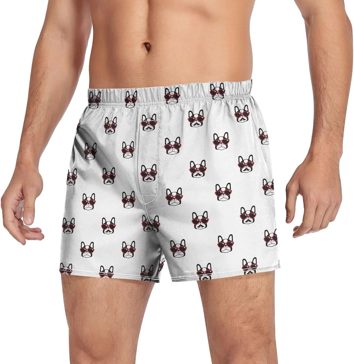Men's Boxer Shorts Lounge Breathable Underwear for Men Casual Boxer Breathable Soft Pattern Printed Briefs