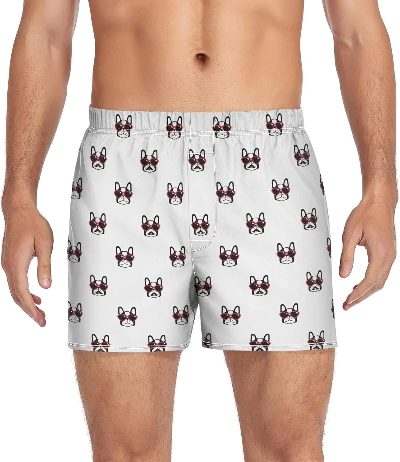 Men's Boxer Shorts Lounge Breathable Underwear for Men Casual Boxer Breathable Soft Pattern Printed Briefs