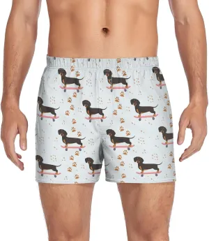 Men's Boxer Shorts Lounge Breathable Underwear for Men Casual Boxer Breathable Soft Pattern Printed Briefs