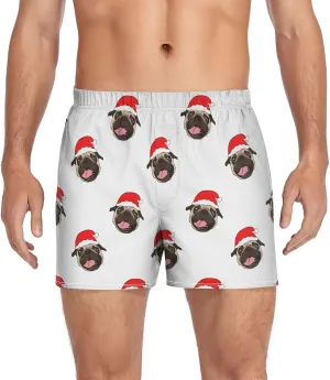 Men's Boxer Shorts Lounge Breathable Underwear for Men Casual Boxer Breathable Soft Pattern Printed Briefs