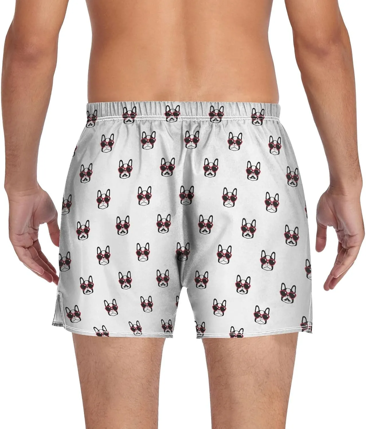 Men's Boxer Shorts Lounge Breathable Underwear for Men Casual Boxer Breathable Soft Pattern Printed Briefs