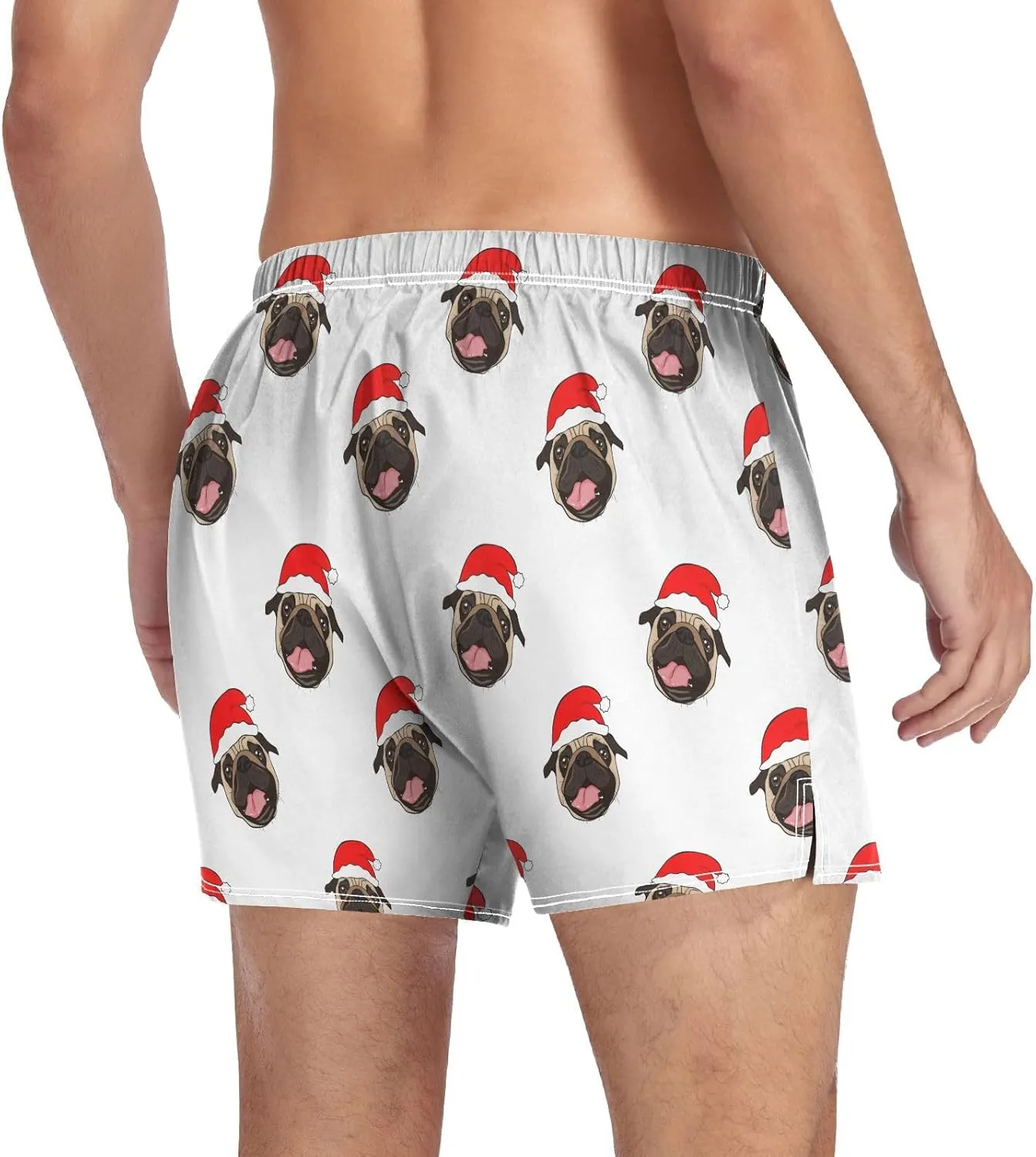 Men's Boxer Shorts Lounge Breathable Underwear for Men Casual Boxer Breathable Soft Pattern Printed Briefs