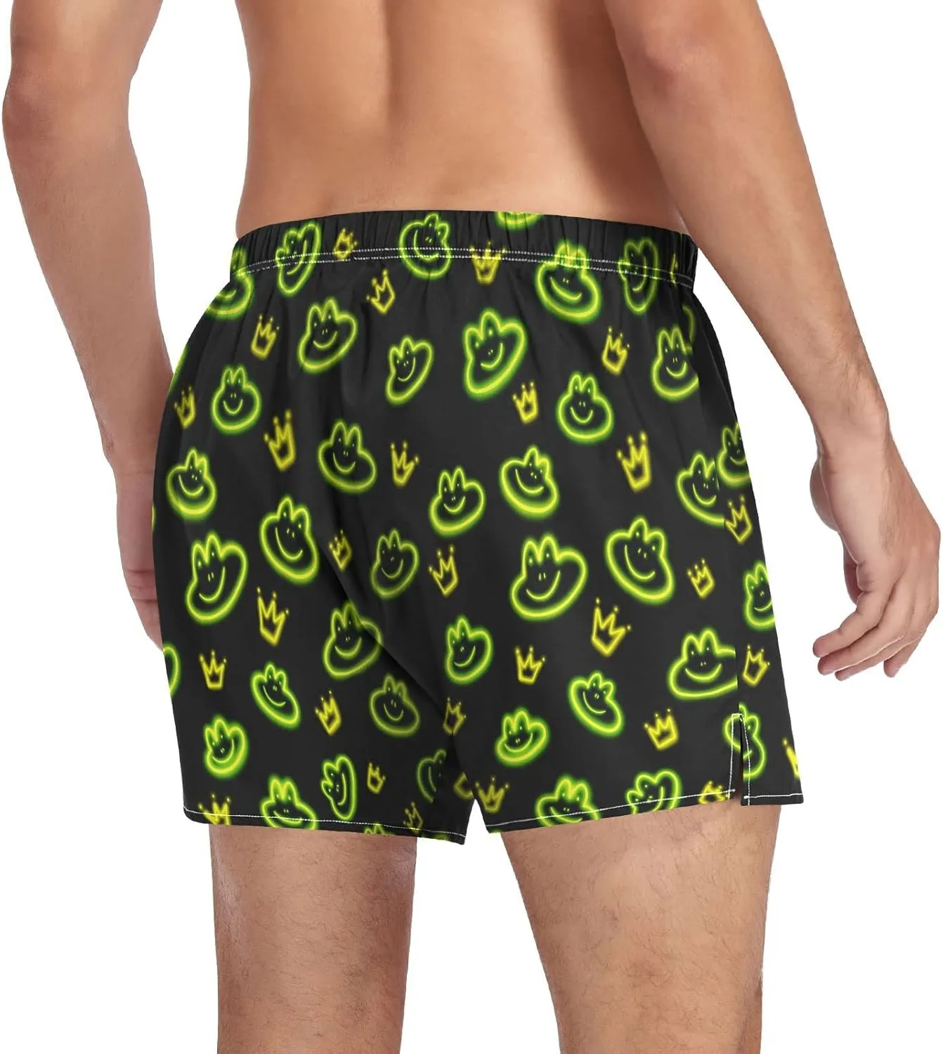 Men's Boxer Shorts Lounge Breathable Underwear for Men Casual Boxer Breathable Soft Pattern Printed Briefs