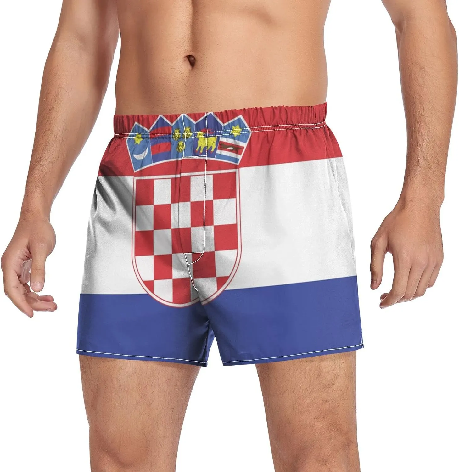 Men's Boxer Shorts Lounge Breathable Underwear for Men Casual Boxer Breathable Soft Pattern Printed Briefs