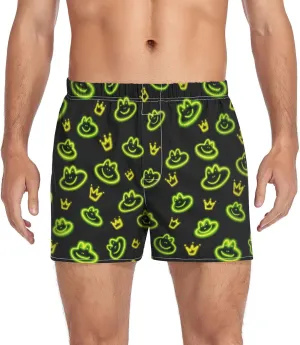 Men's Boxer Shorts Lounge Breathable Underwear for Men Casual Boxer Breathable Soft Pattern Printed Briefs