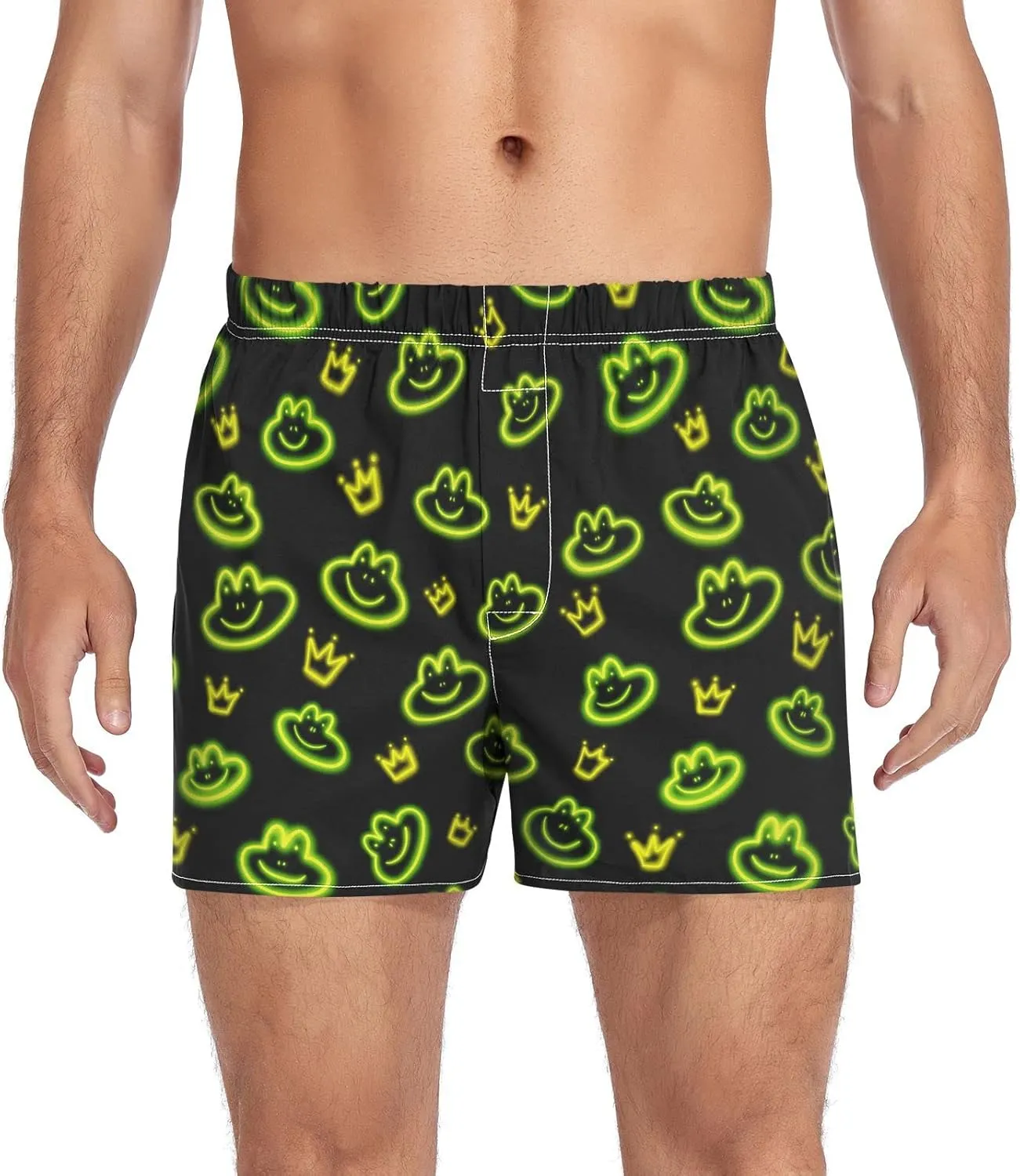 Men's Boxer Shorts Lounge Breathable Underwear for Men Casual Boxer Breathable Soft Pattern Printed Briefs