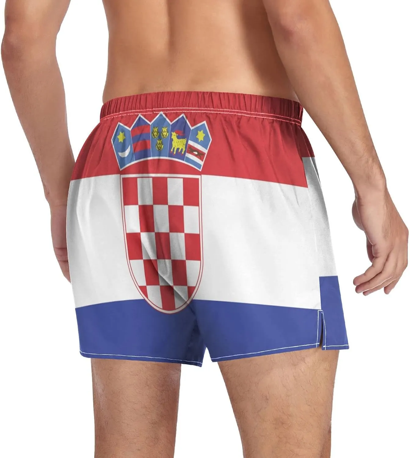 Men's Boxer Shorts Lounge Breathable Underwear for Men Casual Boxer Breathable Soft Pattern Printed Briefs