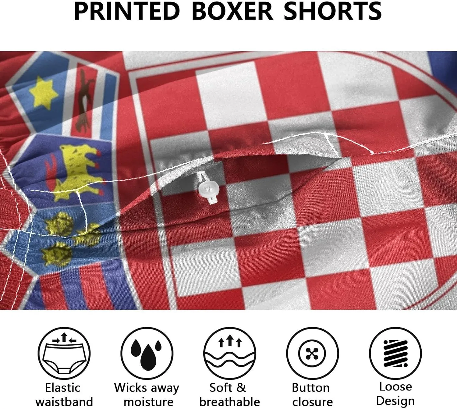 Men's Boxer Shorts Lounge Breathable Underwear for Men Casual Boxer Breathable Soft Pattern Printed Briefs
