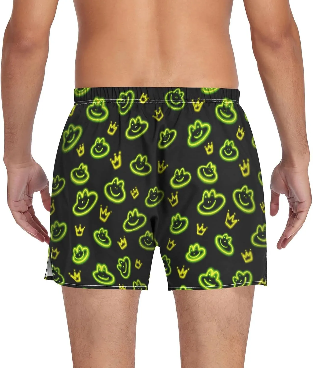 Men's Boxer Shorts Lounge Breathable Underwear for Men Casual Boxer Breathable Soft Pattern Printed Briefs