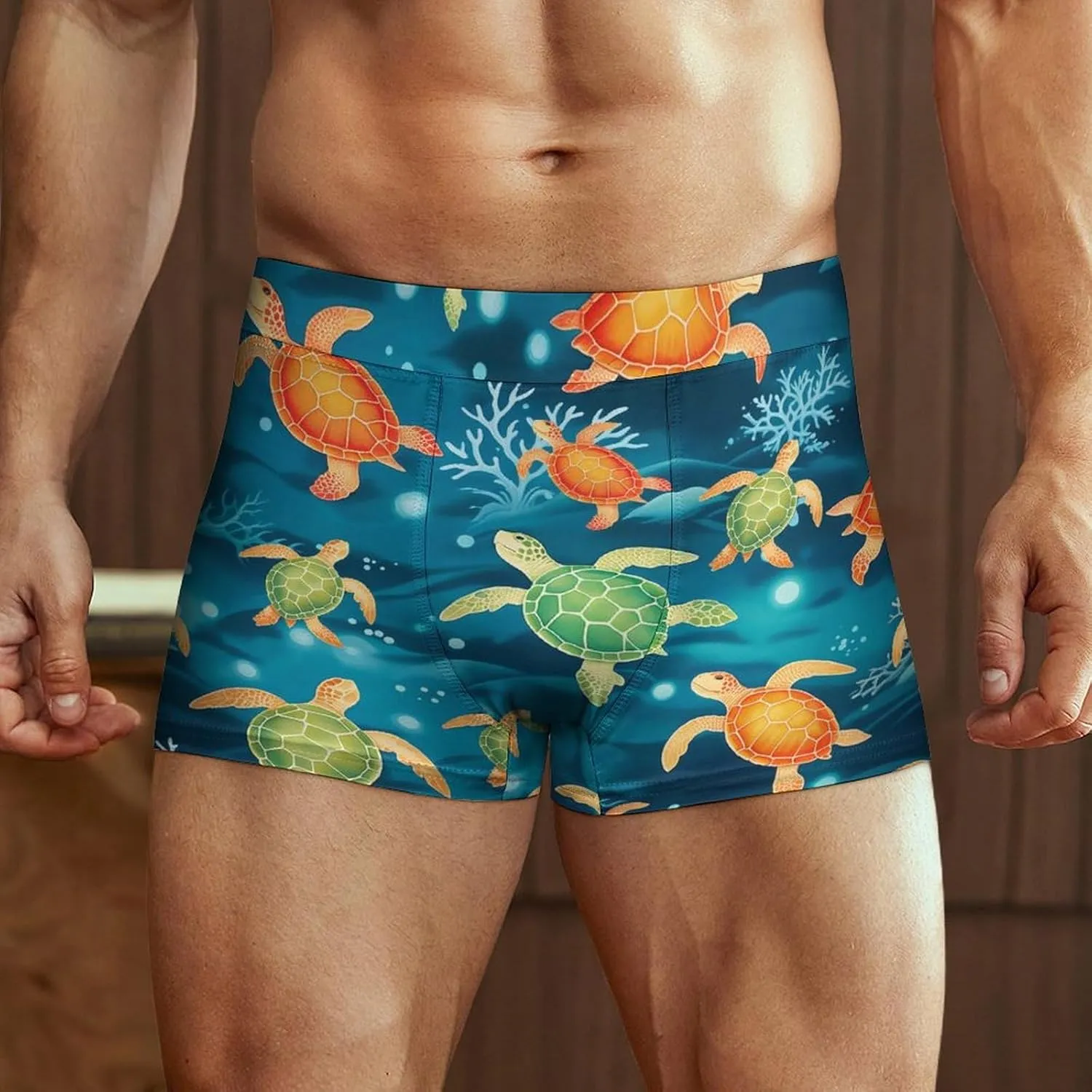 Men's Breathable Underwear Comfortable Moisture-Wicking Cooling Boxer Briefs