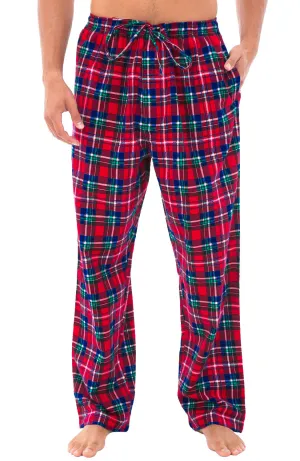 Men's Cotton Flannel Pajama Pants, Winter PJ Bottoms