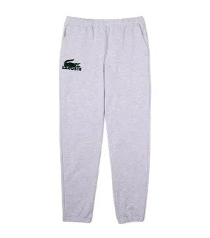 Men's Cotton Fleece Blend Indoor Jogging Pants Silver Chine/Green
