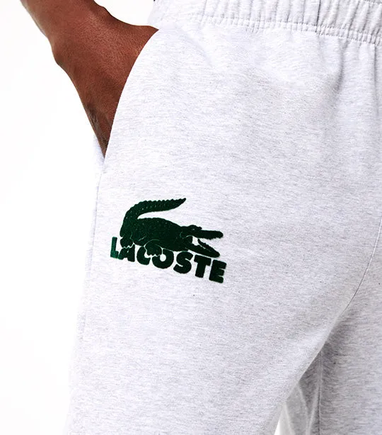 Men's Cotton Fleece Blend Indoor Jogging Pants Silver Chine/Green