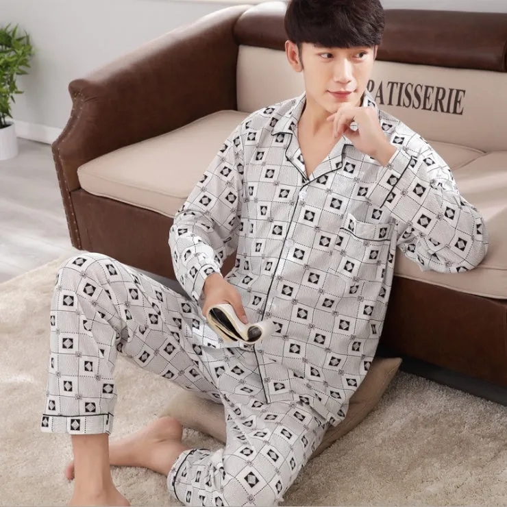 Men's Cotton Sleepwear Vintage Loungewear