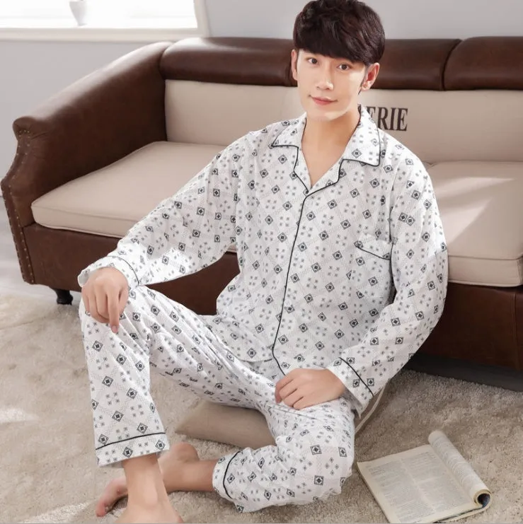 Men's Cotton Sleepwear Vintage Loungewear