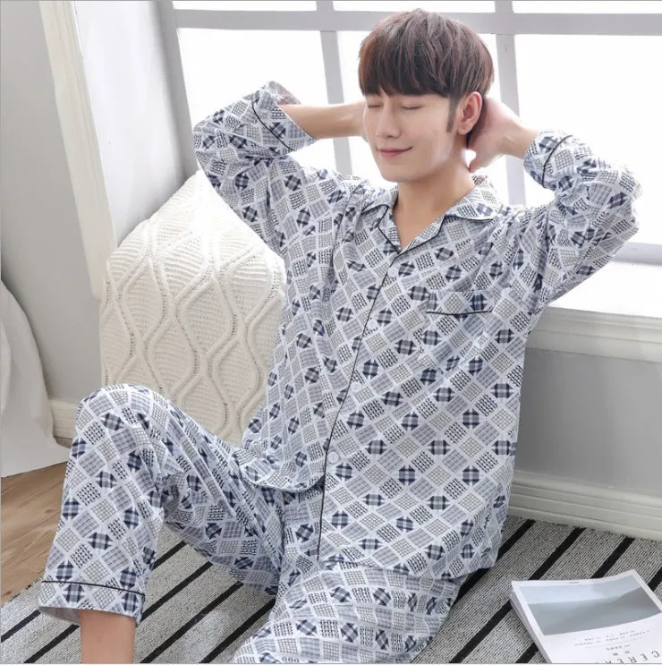 Men's Cotton Sleepwear Vintage Loungewear