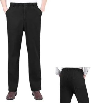 Mens Elastic Waist Jeans, Flexible Waist Straight Fit Comfort Denim, Relaxed Fit with, Elastic Waist Jeans for Men