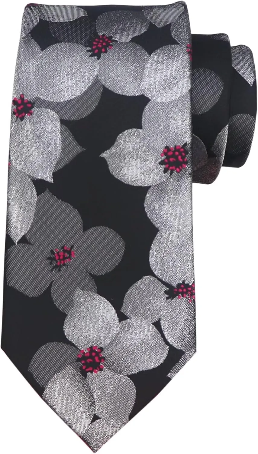 Men's Floral Ties Business Cravat Jacquard Luxury Wedding Neckties for Groomsmen