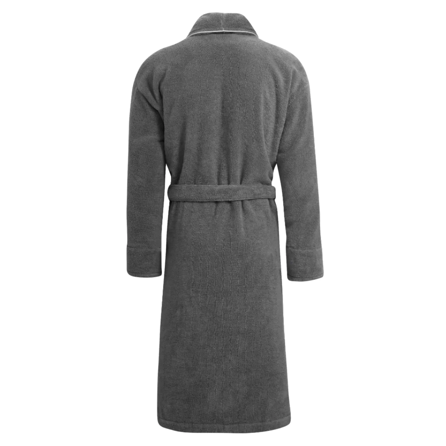 Men's Grey Towelling Bathrobe - Europa