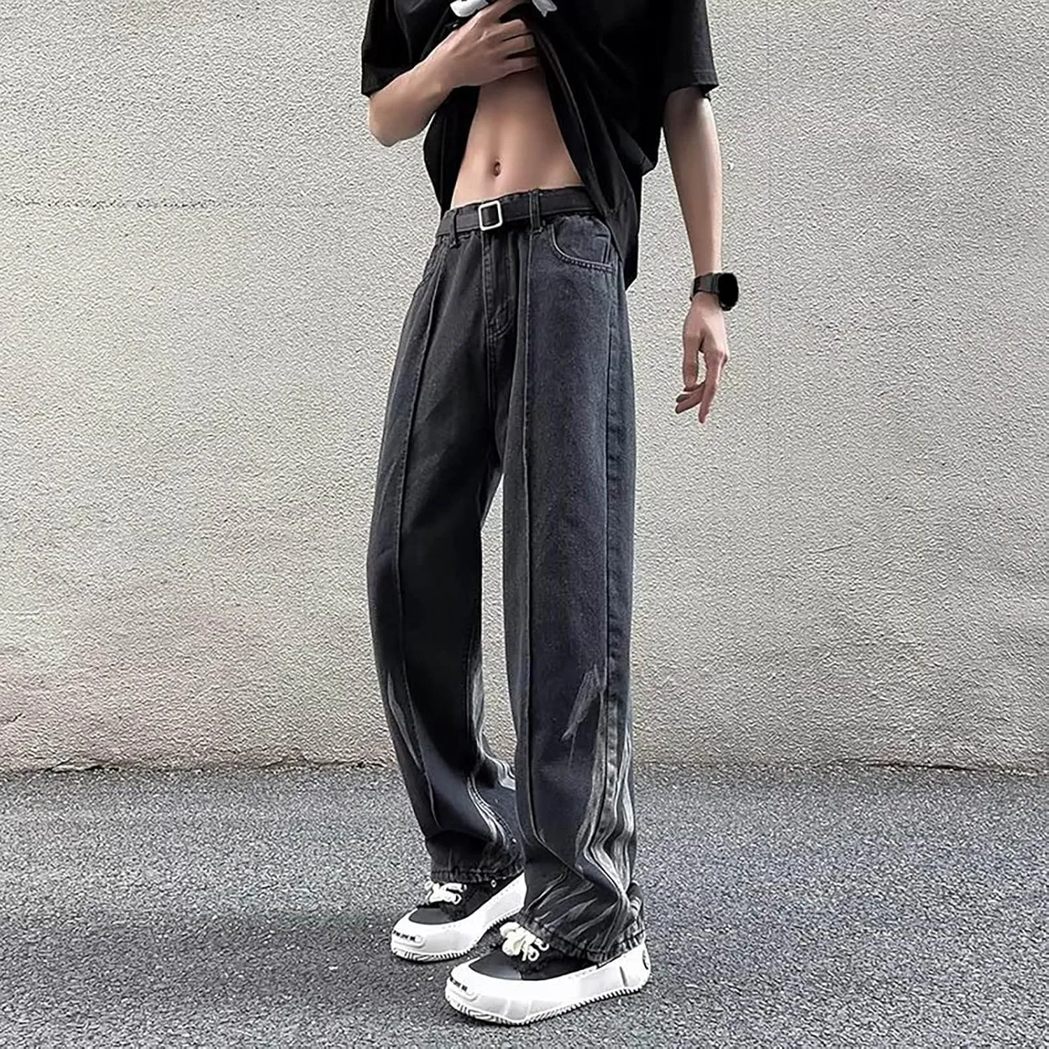 Men's Jeans Comfort Stretch Denim Straight Leg Relaxed Fit Jeans for Men Stretch for Men