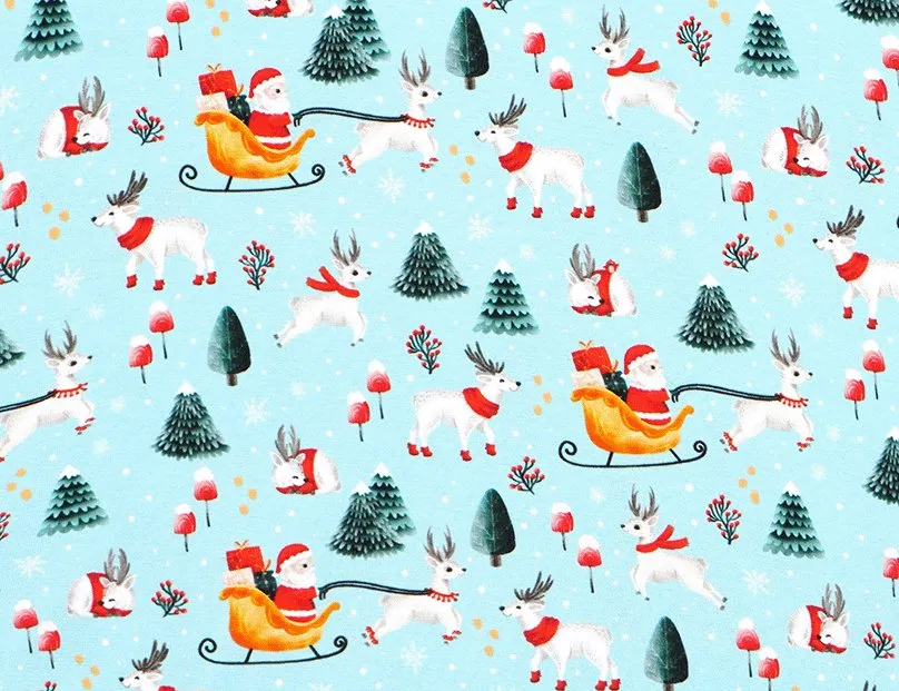 Men's Light Santa Bamboo Holiday Pajamas