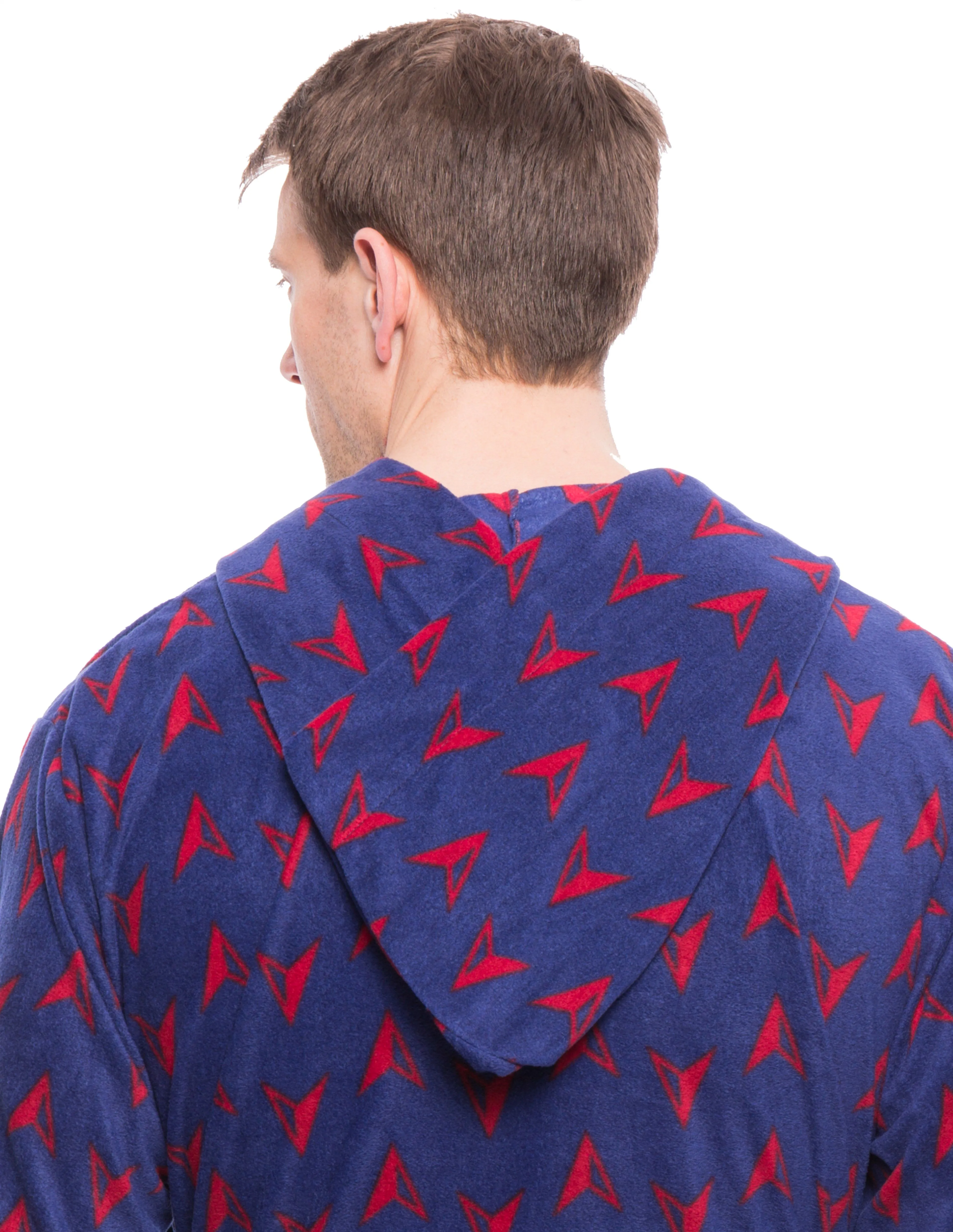 Men's Microfleece Hooded Robe