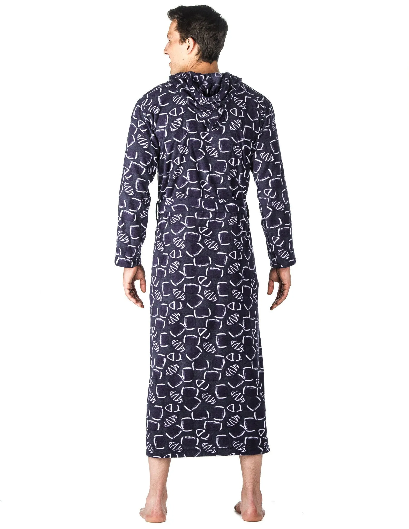 Men's Microfleece Hooded Robe