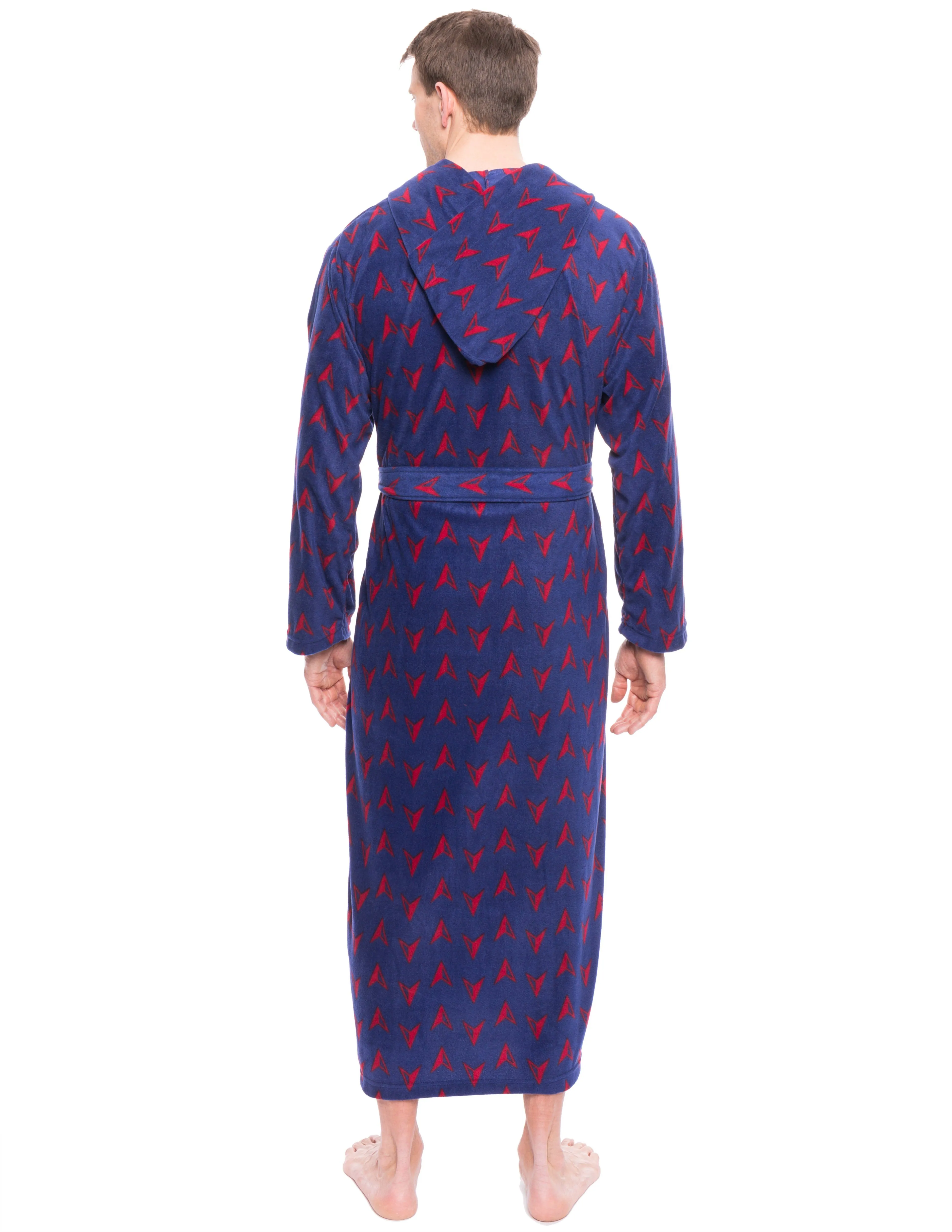 Men's Microfleece Hooded Robe