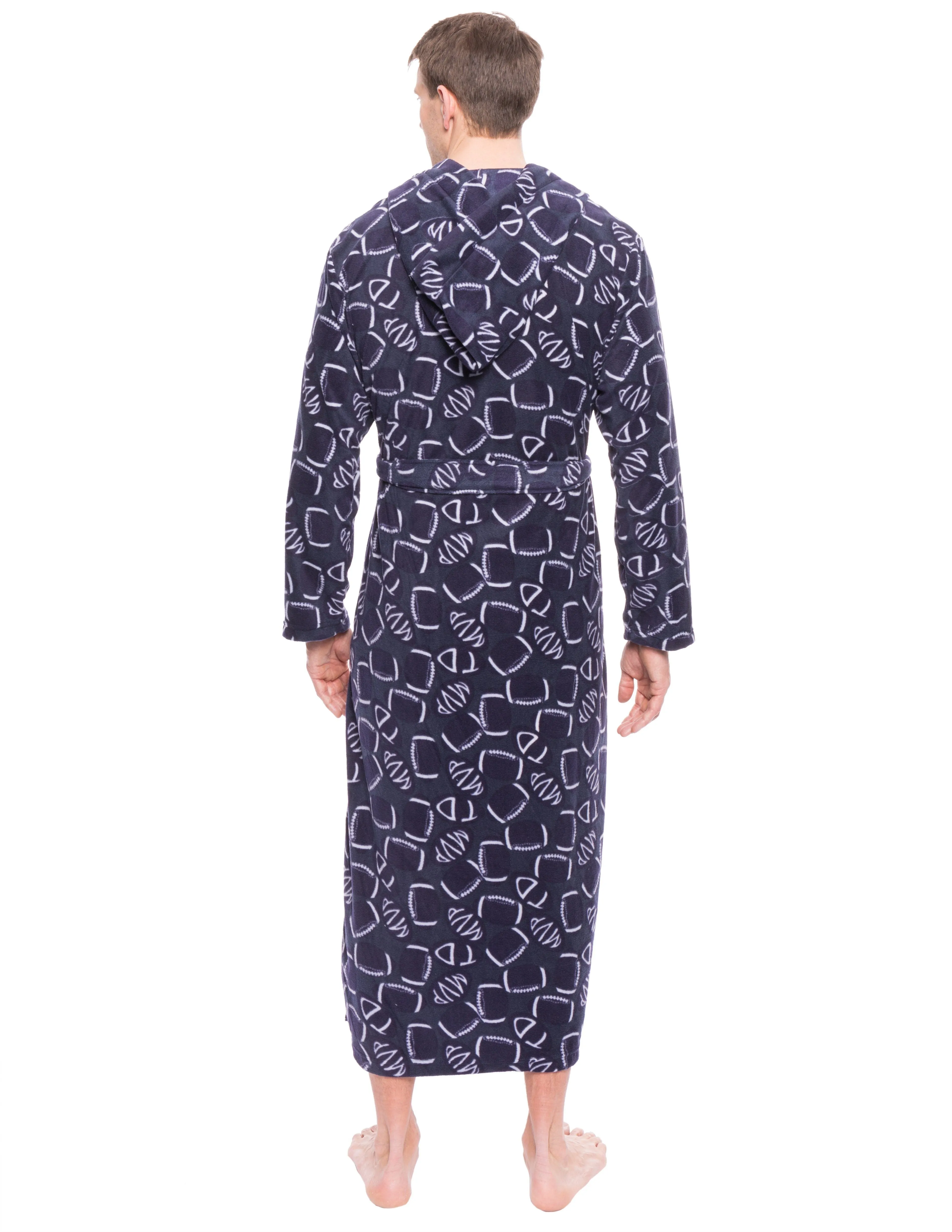 Men's Microfleece Hooded Robe