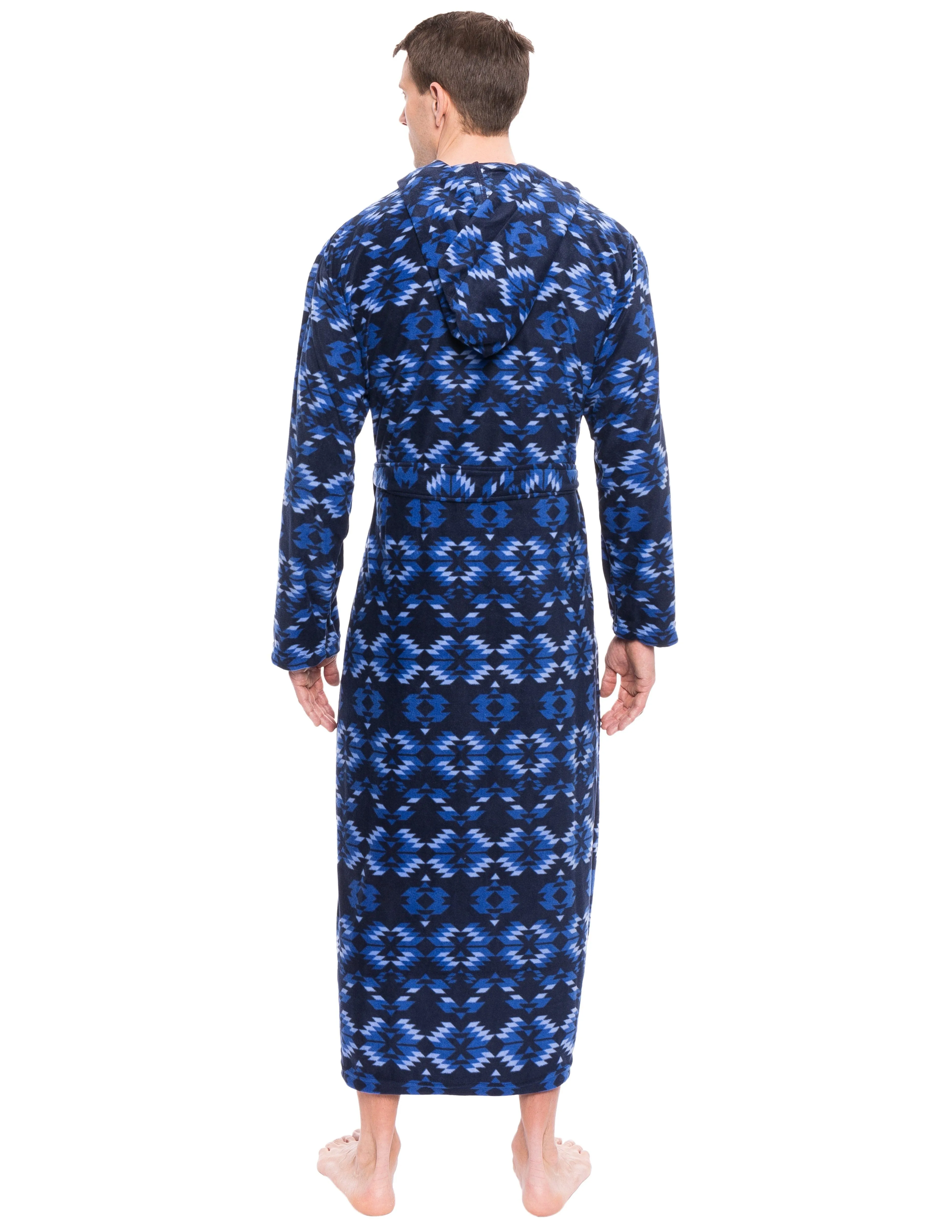 Men's Microfleece Hooded Robe