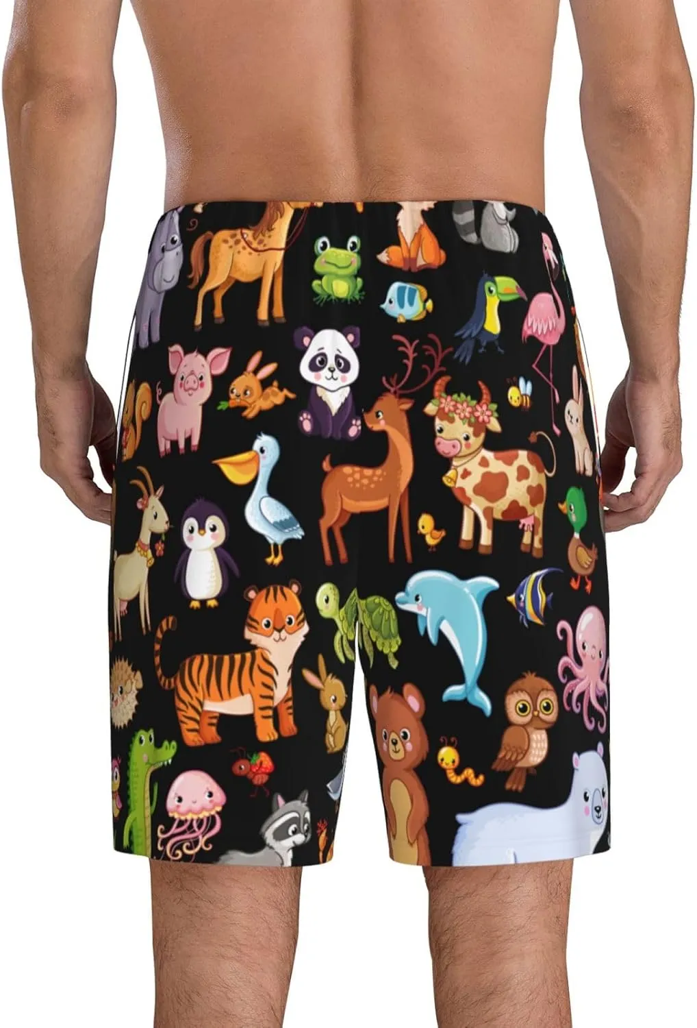 mens pajama pants - Animal Cartoon Style Comfy Sleep Shorts Mens Pajama shorts, mens lounge shorts pj pants