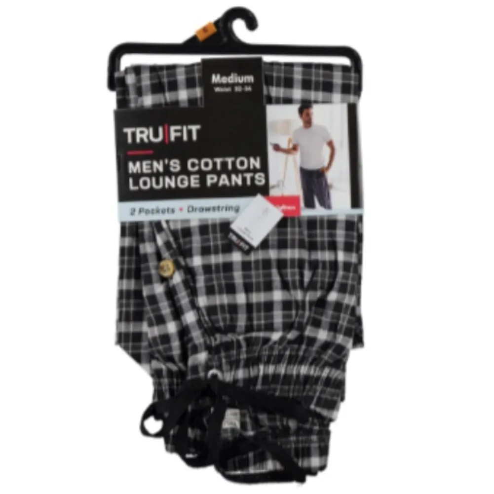 Men's Pajama Super Soft Sleep Pants Lounge Flannel Plaid Print PJ Bottoms