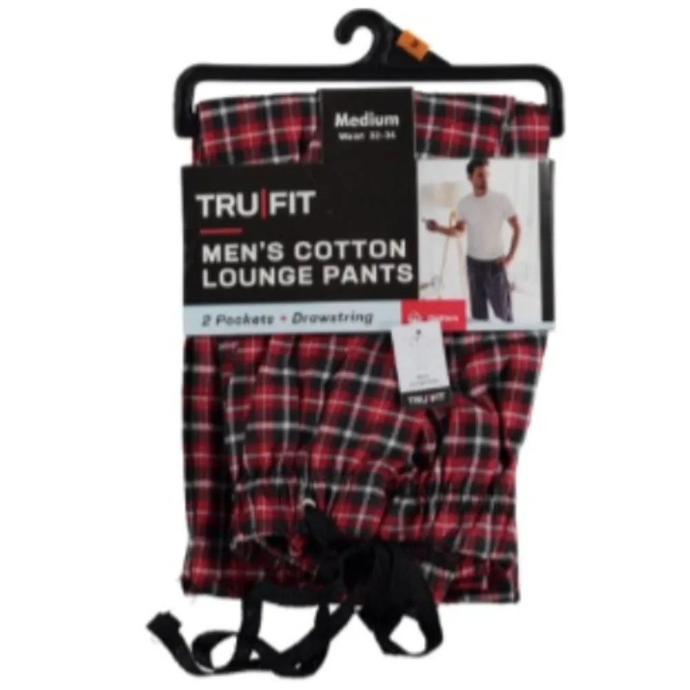 Men's Pajama Super Soft Sleep Pants Lounge Flannel Plaid Print PJ Bottoms