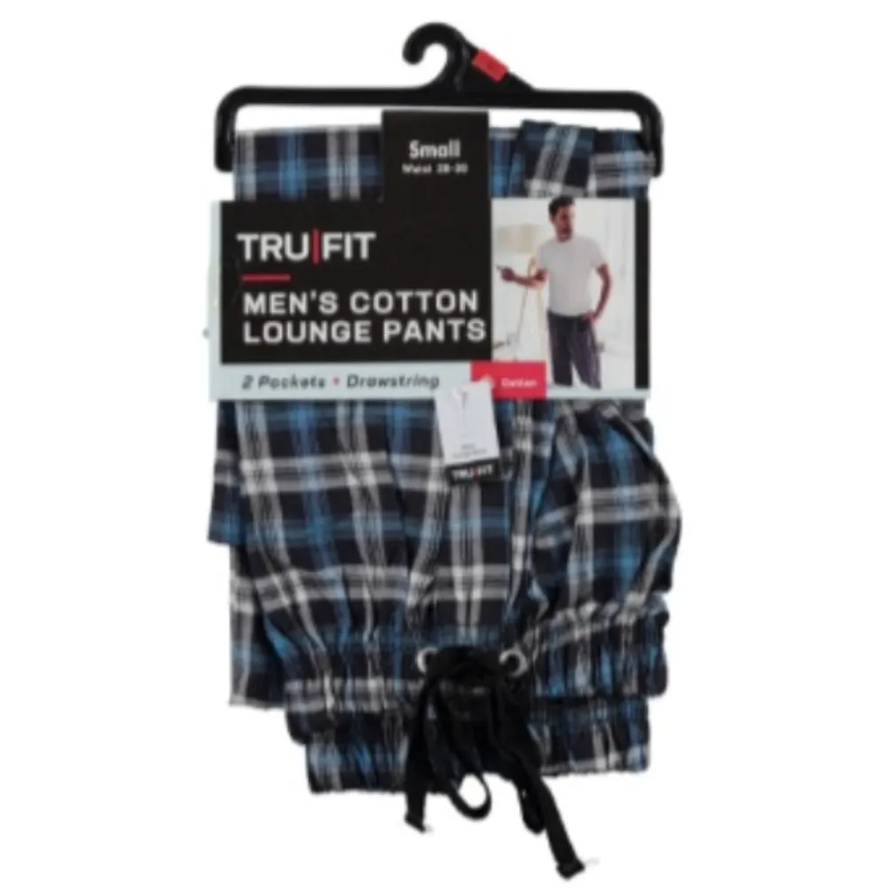 Men's Pajama Super Soft Sleep Pants Lounge Flannel Plaid Print PJ Bottoms