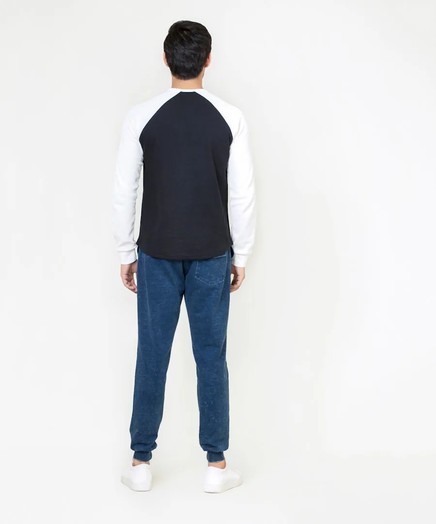 Men's Raglan Waffle Knit Shirt
