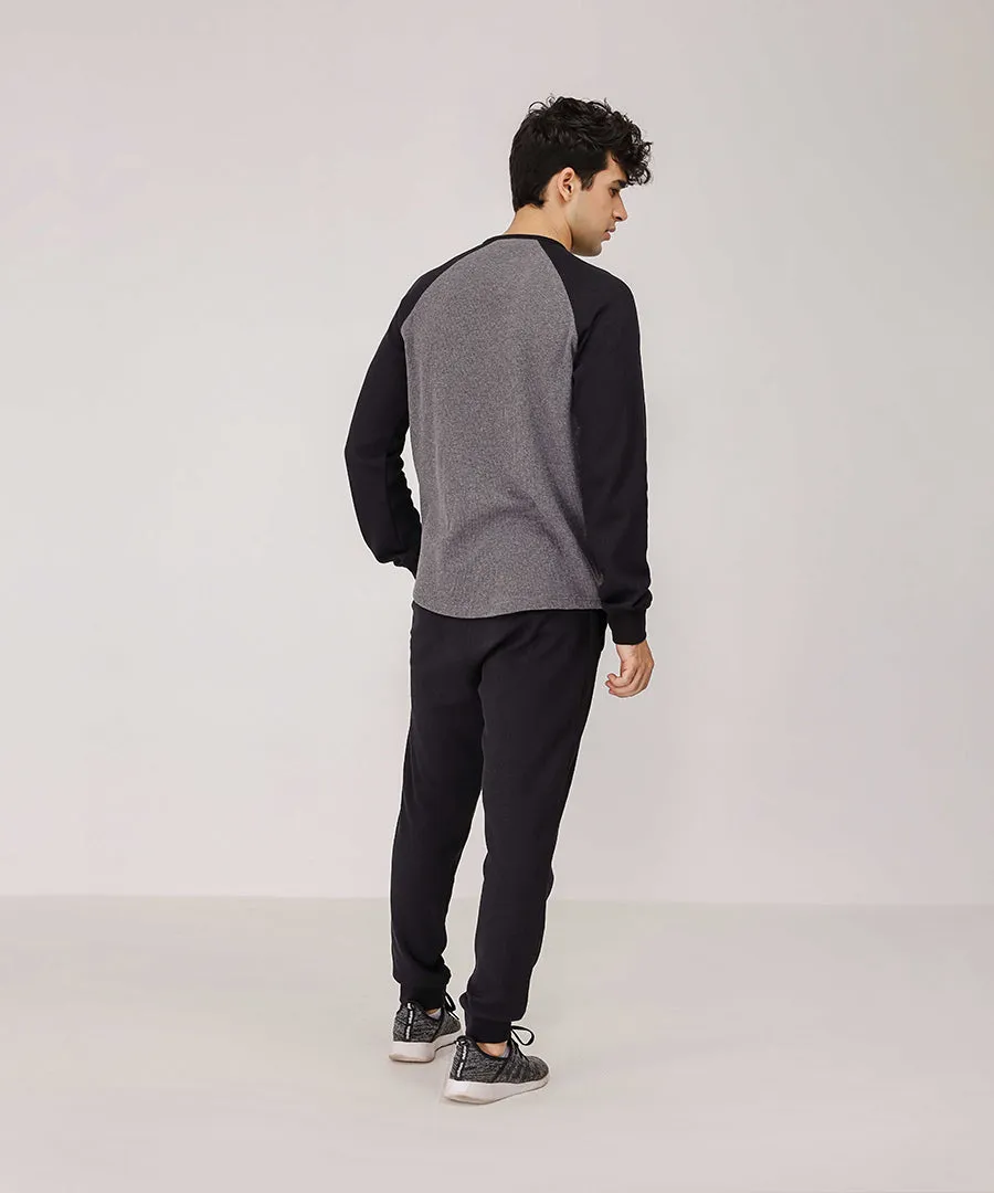 Men's Raglan Waffle Knit Shirt
