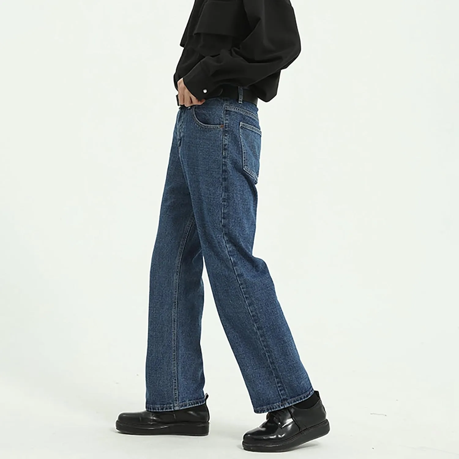 Men's Relaxed Fit Jeans Straight Leg Stretch Comfort Denim Jeans for Men Slim Stretch