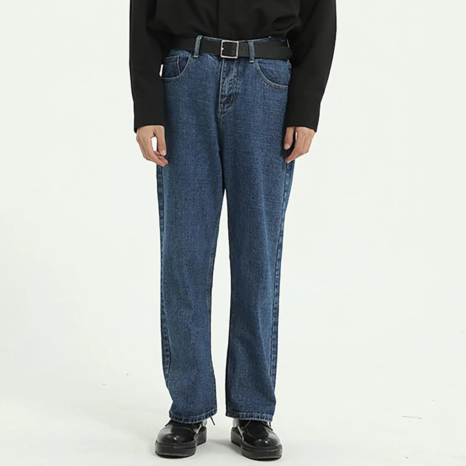 Men's Relaxed Fit Jeans Straight Leg Stretch Comfort Denim Jeans for Men Slim Stretch