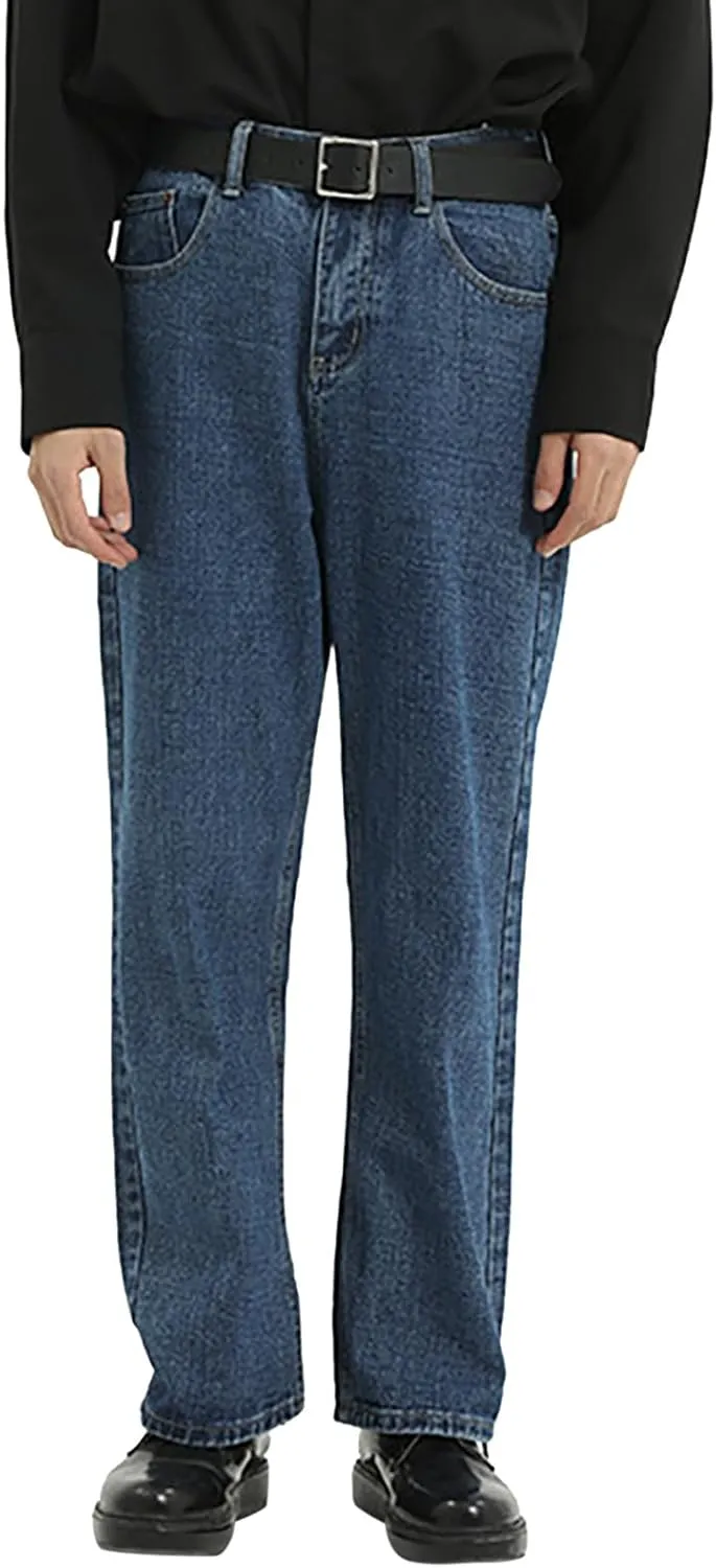 Men's Relaxed Fit Jeans Straight Leg Stretch Comfort Denim Jeans for Men Slim Stretch