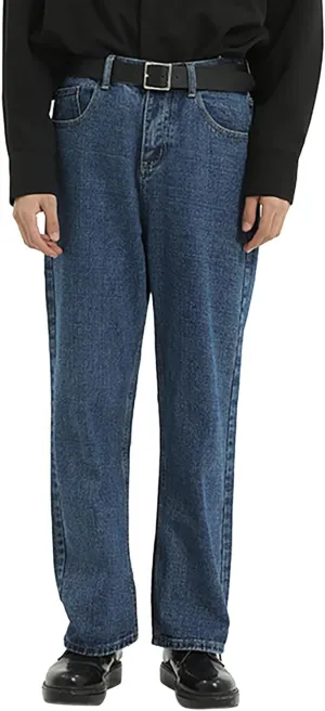 Men's Relaxed Fit Jeans Straight Leg Stretch Comfort Denim Jeans for Men Slim Stretch