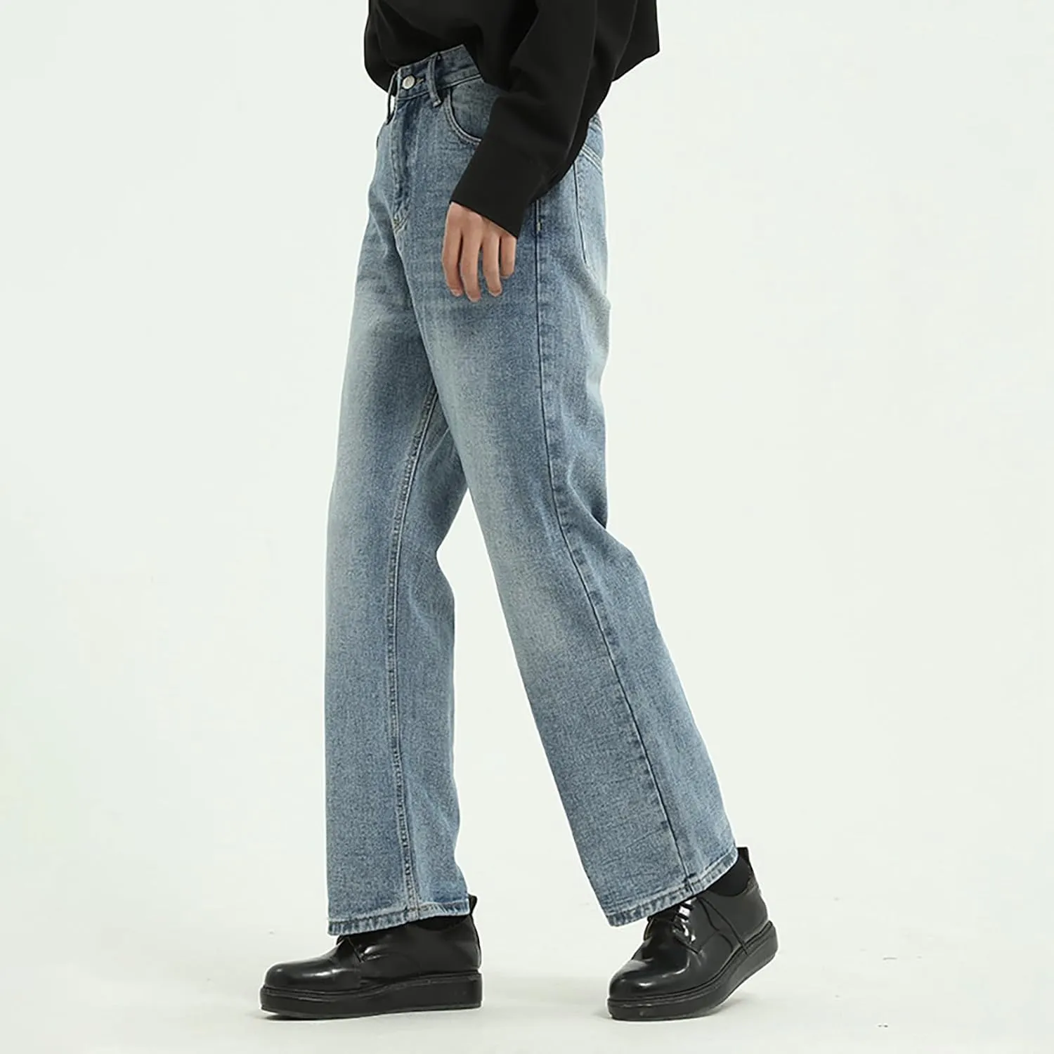 Men's Relaxed Fit Jeans Straight Leg Stretch Comfort Denim Jeans for Men Slim Stretch