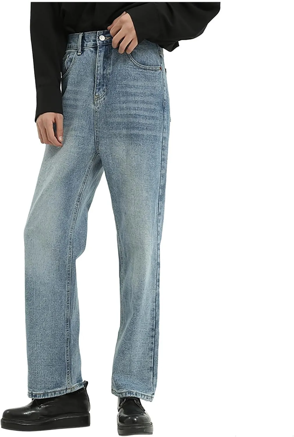 Men's Relaxed Fit Jeans Straight Leg Stretch Comfort Denim Jeans for Men Slim Stretch