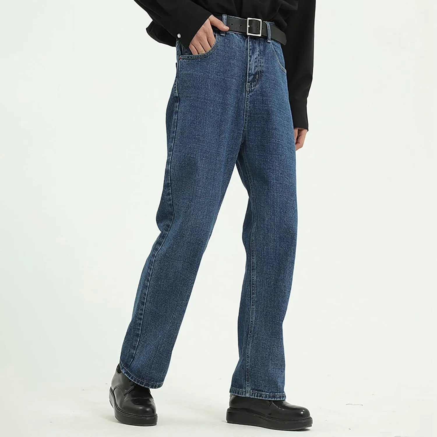 Men's Relaxed Fit Jeans Straight Leg Stretch Comfort Denim Jeans for Men Slim Stretch