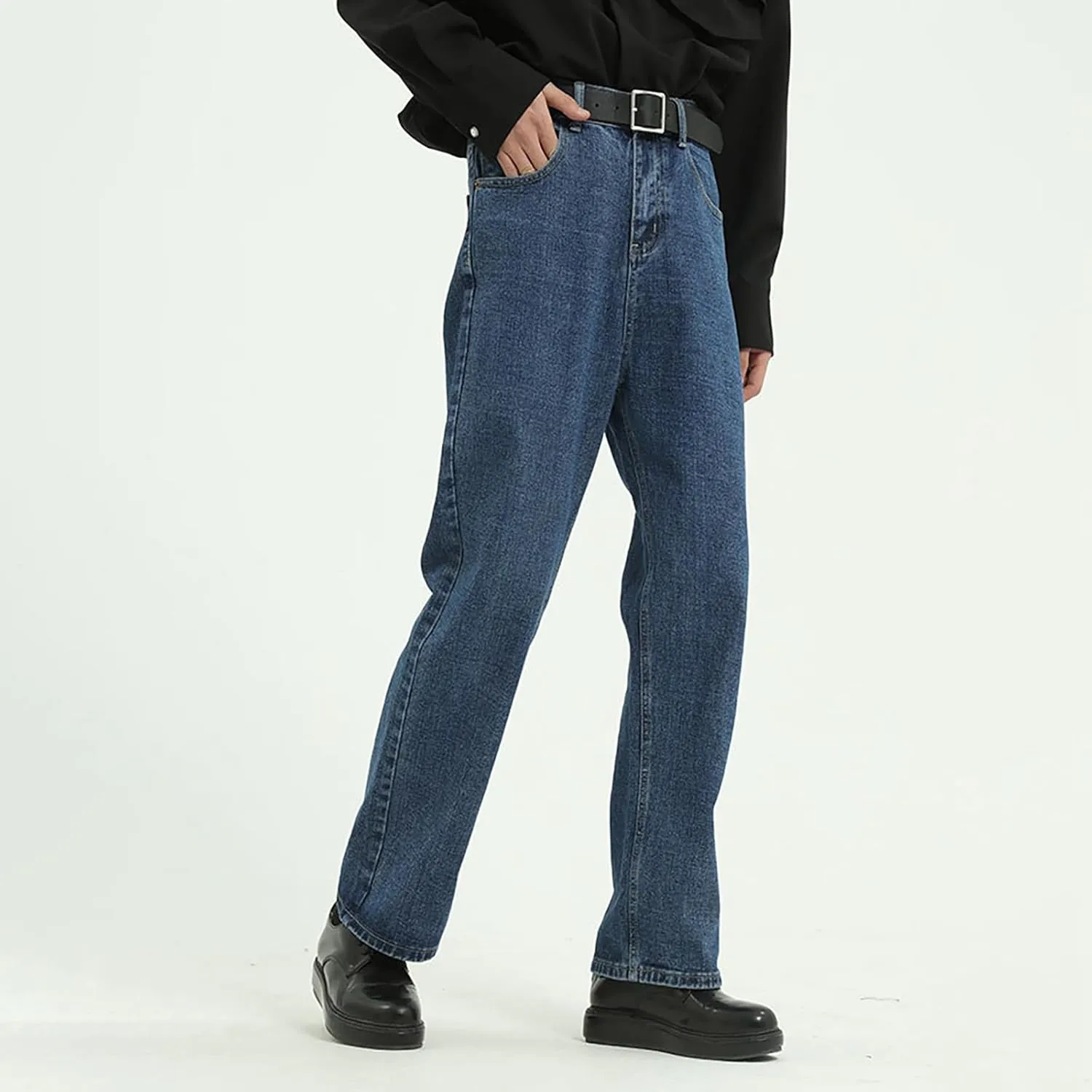Men's Relaxed Fit Jeans Straight Leg Stretch Comfort Denim Jeans for Men Slim Stretch