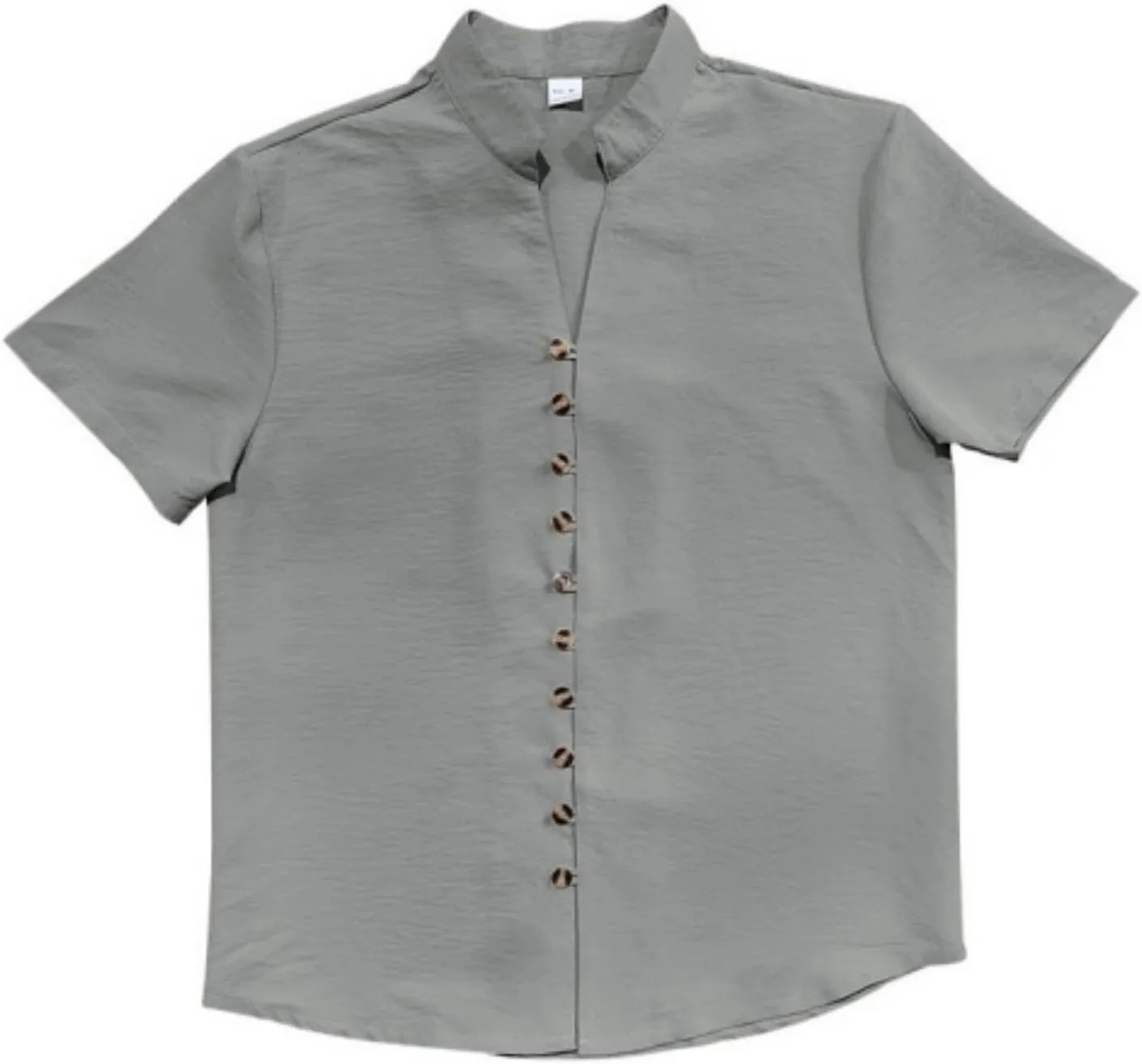 Men's Short Sleeve Shirts Casual Dress Button Down Shirt Plus Size Summer Business Fashion Work Tees