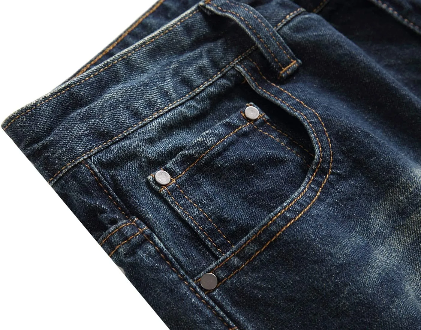 Men's Slim-fit Stretch Denim Jeans Featuring a Ripped Stretch Regular Pants